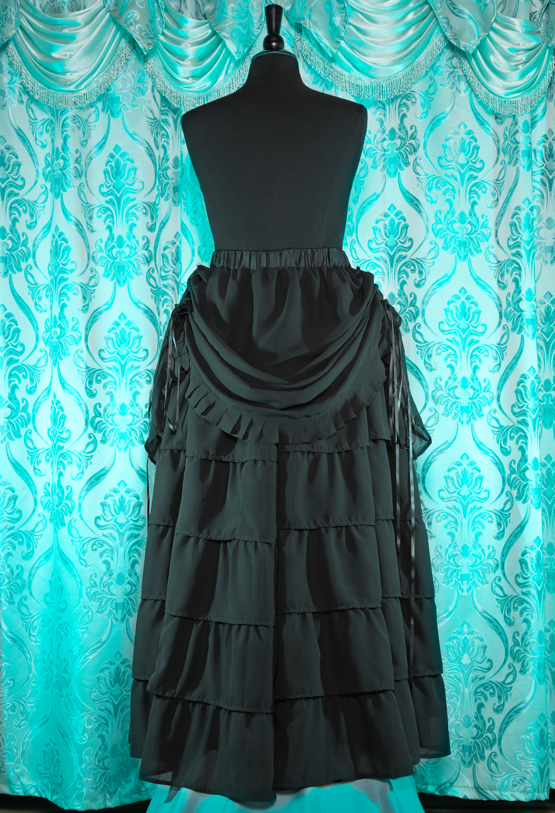 Raven Bustle Skirt in black back