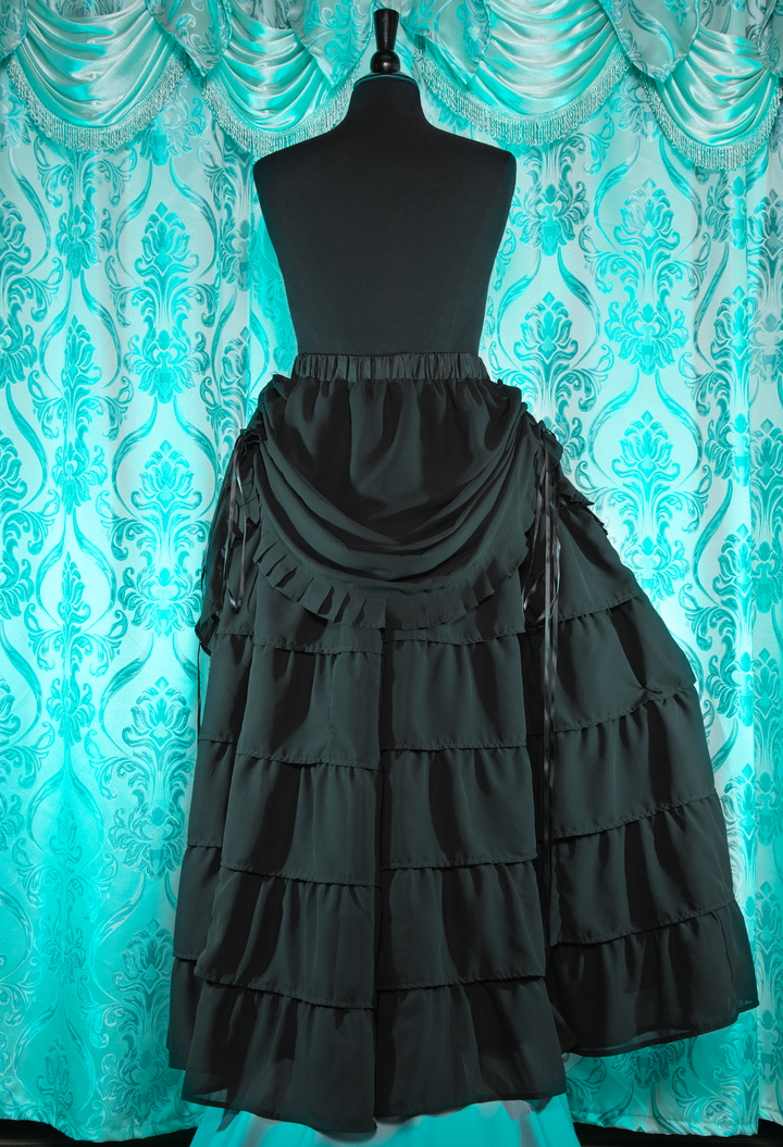 Raven Bustle Skirt in black back