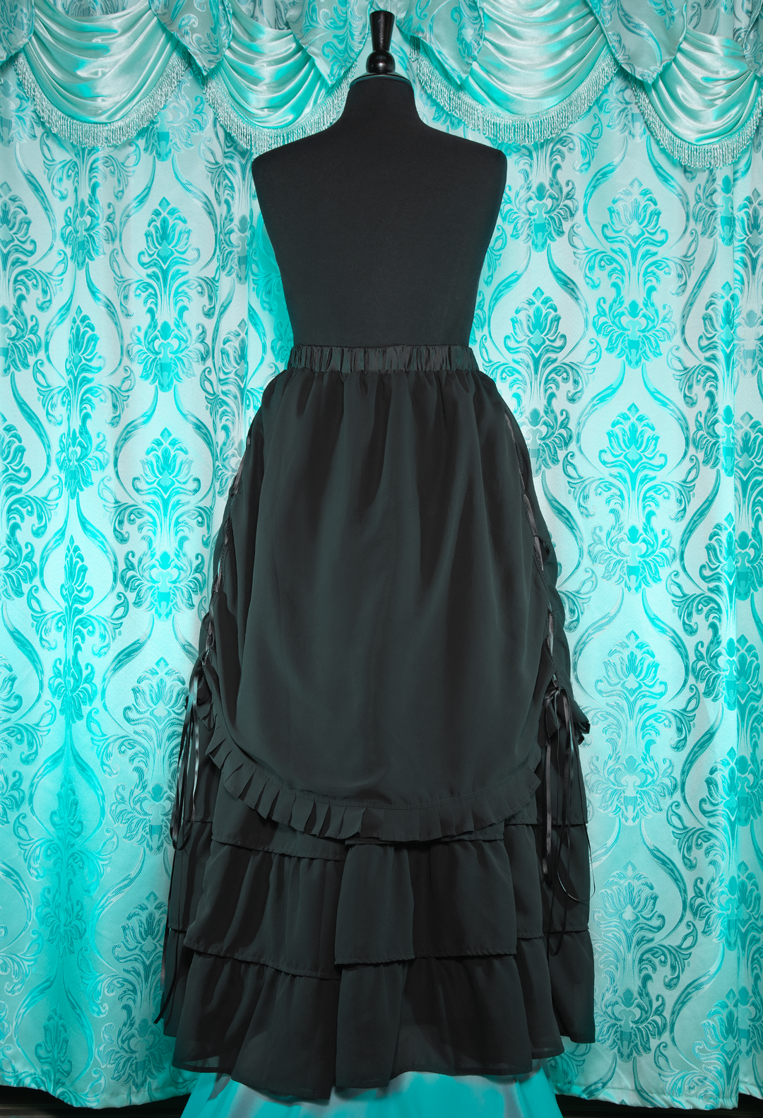 Raven Bustle Skirt in black back