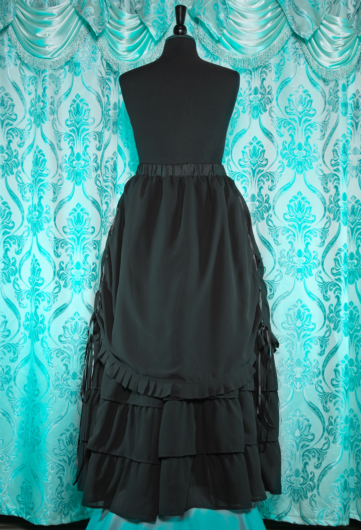Raven Bustle Skirt in black back