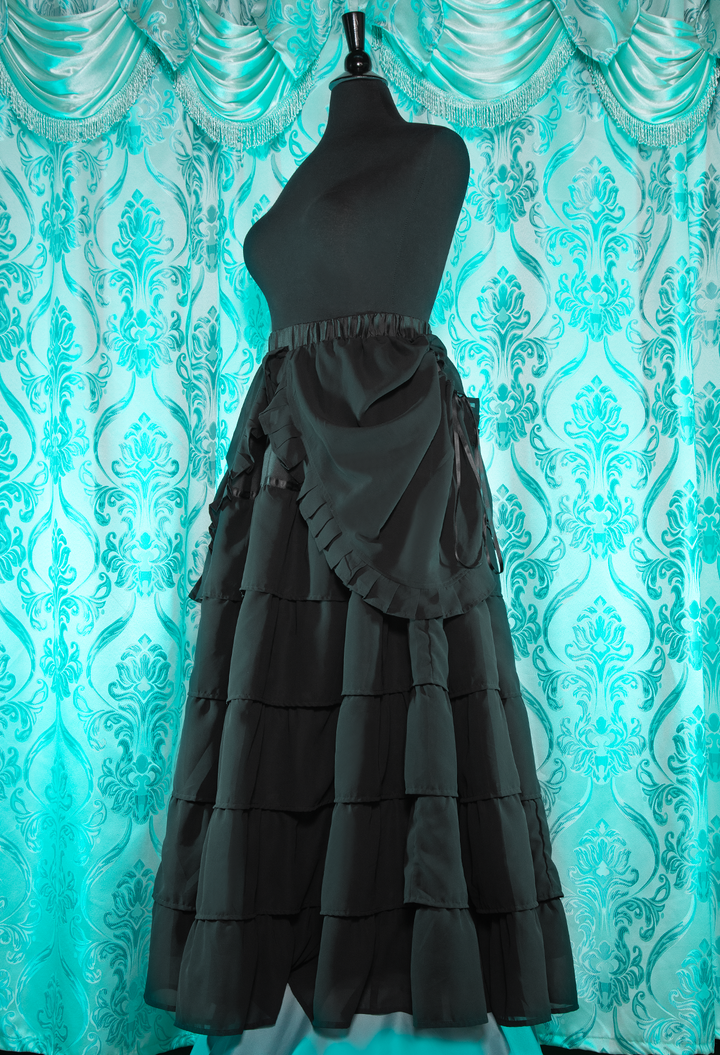 Raven Bustle Skirt in black side