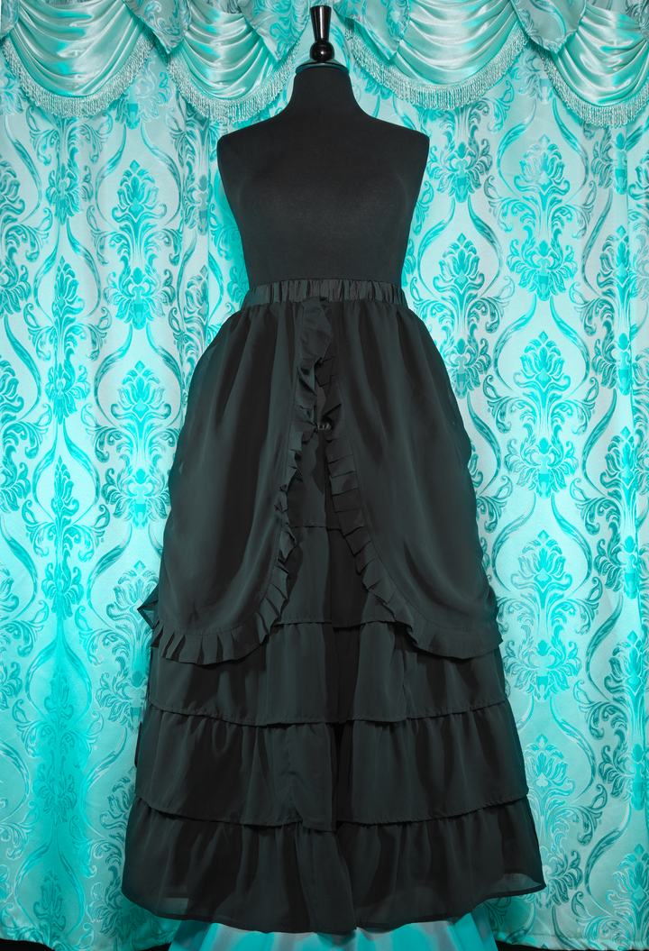 Raven Bustle Skirt in black