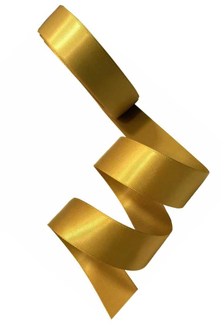 Satin ribbon corset laces in antique gold