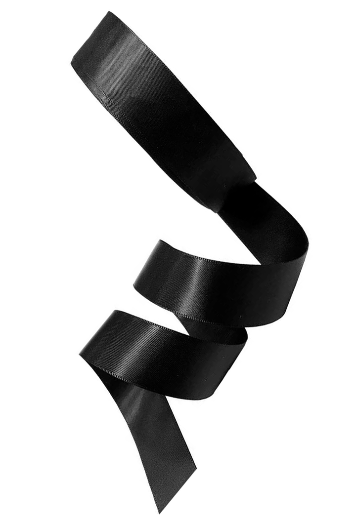 Satin ribbon corset laces in black