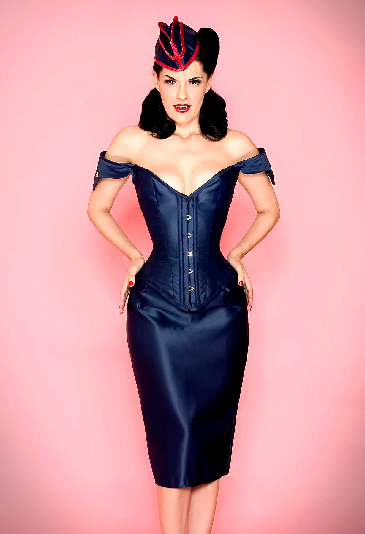 Corset top skirt pencil