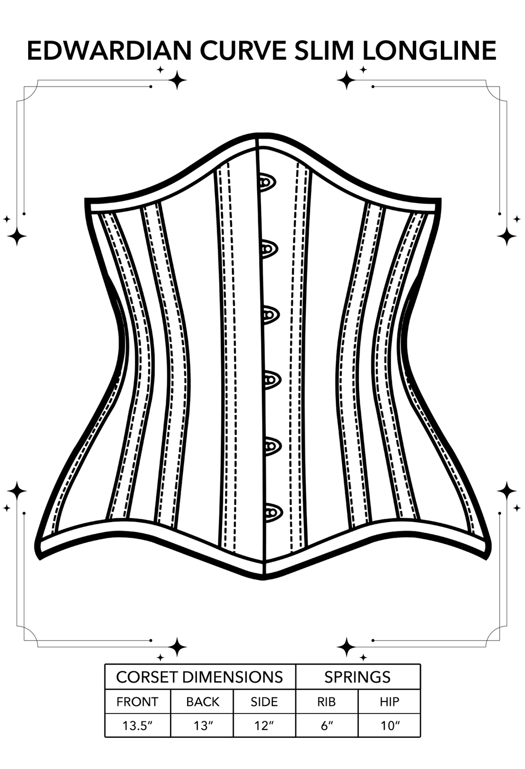 Edwardian Curve Slim Longline Underbust